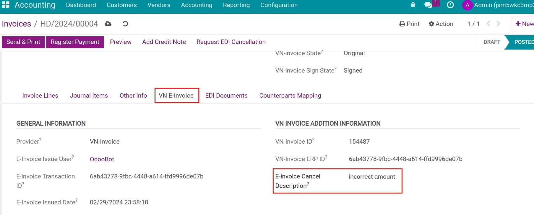 Fill VN-Invoice in Viindoo