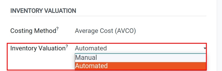 Inventory valuation in Viindoo