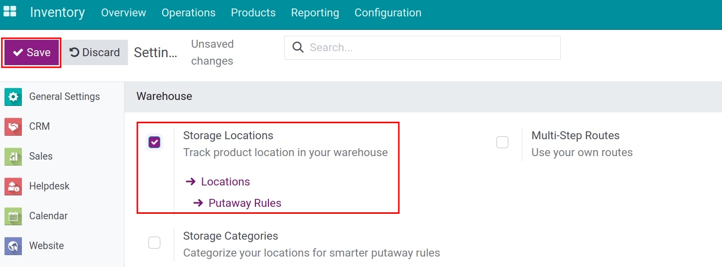 Activating Viindoo Storage locations