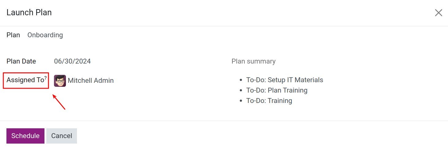 Choose activity type