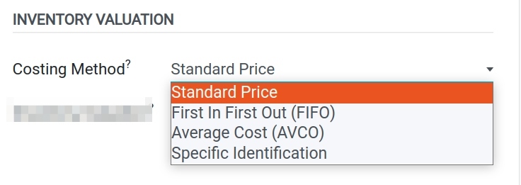 Costing methods in Viindoo