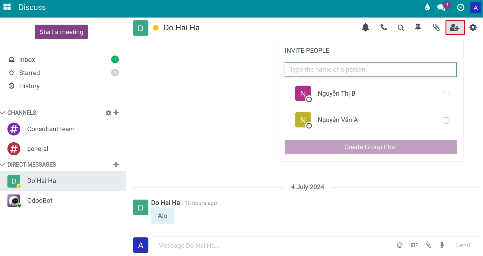 Create group chat