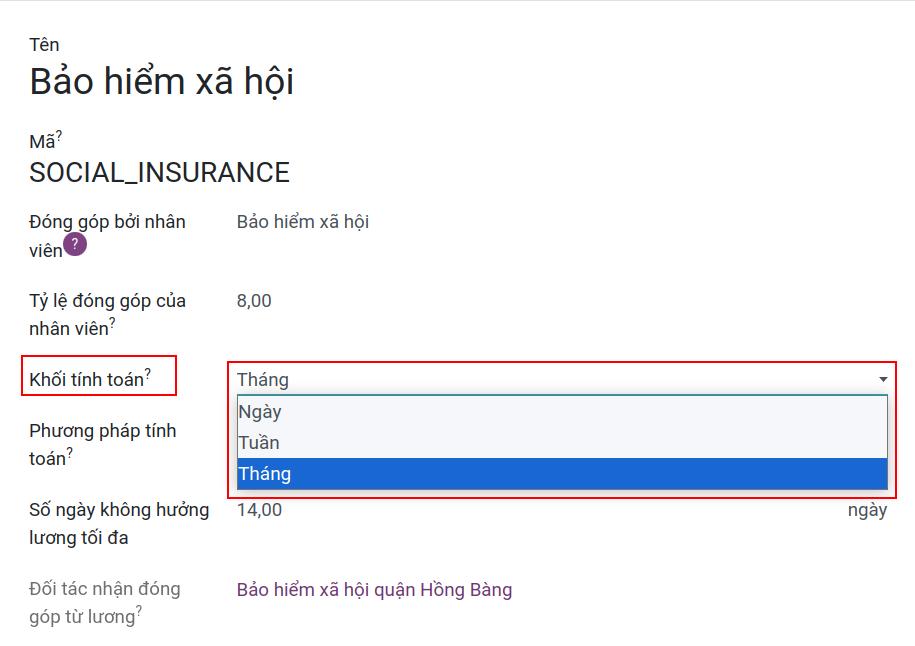 Các khối tính toán bảo hiểm