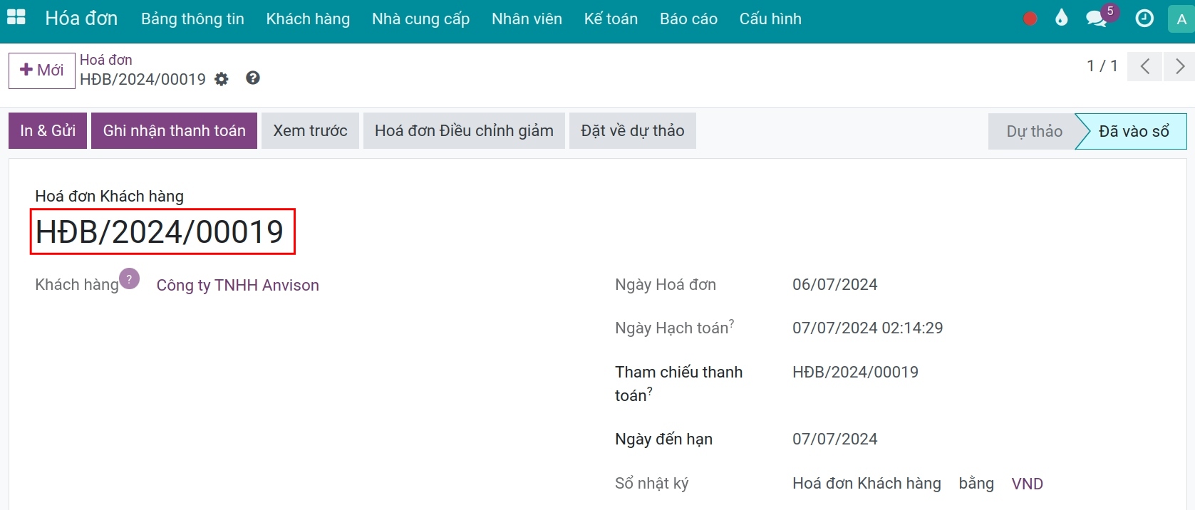 Phát sinh kế toán - Phần mềm kế toán Viindoo