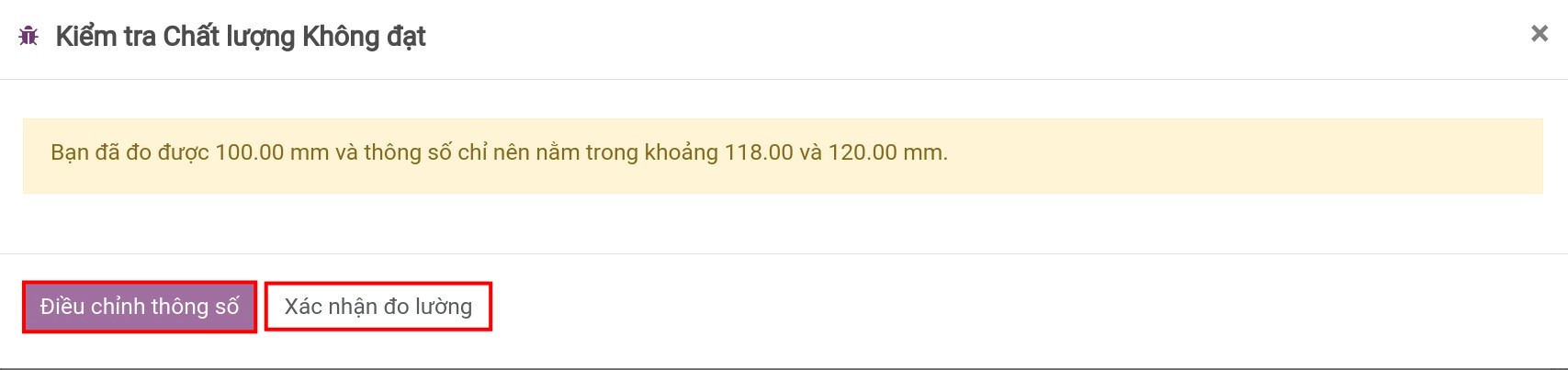 Cảnh báo số liệu không khớp.