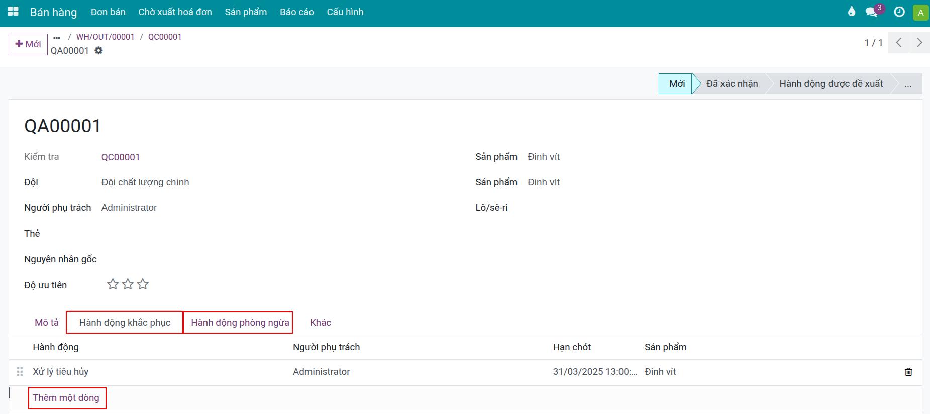 hành động cảnh báo