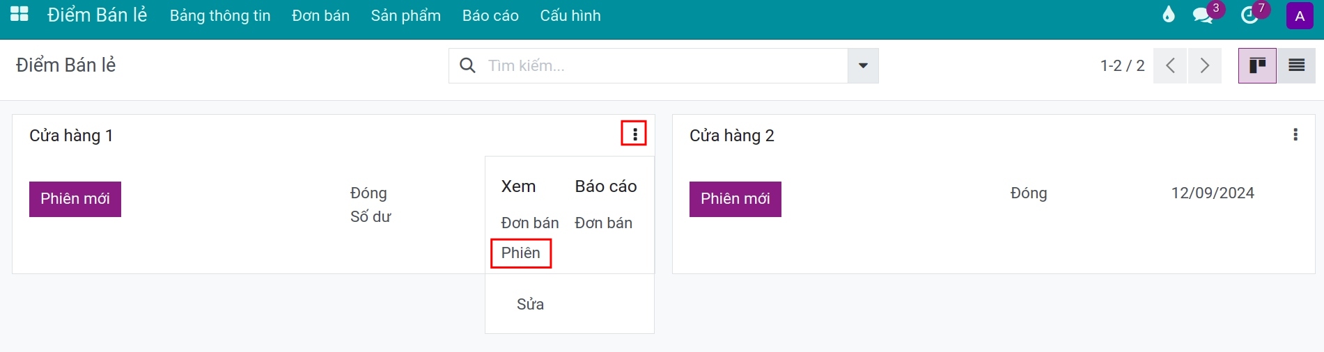 Yêu cầu đóng phiên thủ công
