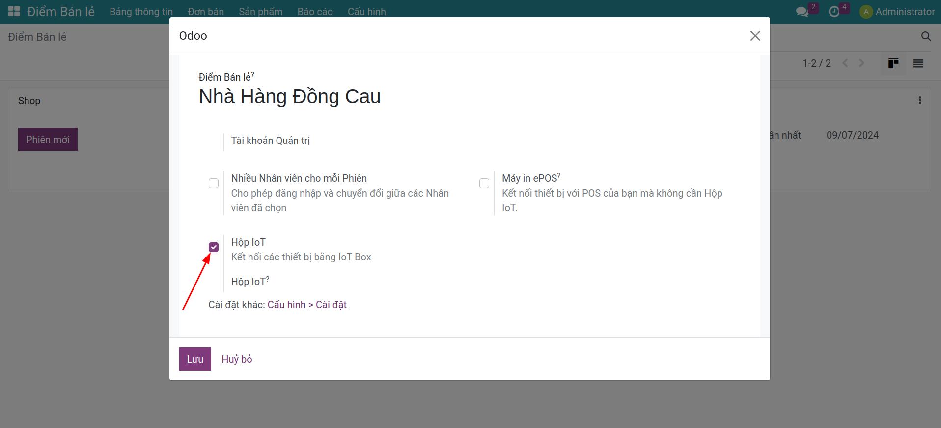 Lựa chọn Hộp IoT