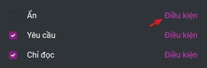 Thiết lập điều kiện