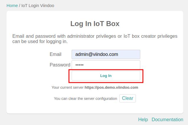 Màn hình nhập thông tin đăng nhập