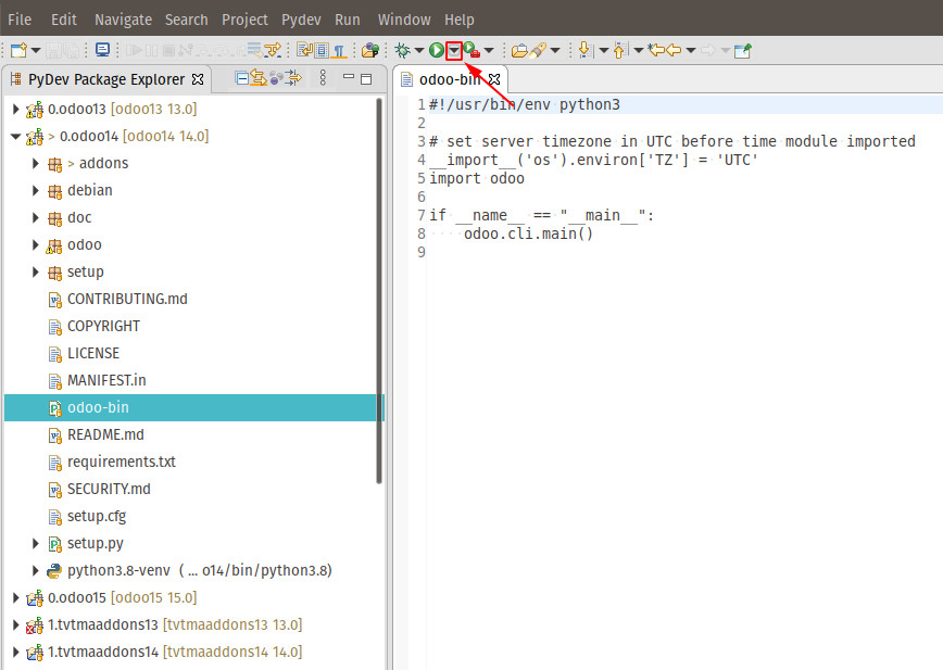 Thiết lập cấu hình chạy Odoo