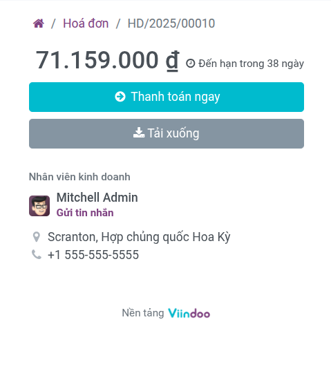 Thanh toán trực tuyến với Viindoo Invoicing Thanh toán trực tuyến với Viindoo Invoicing