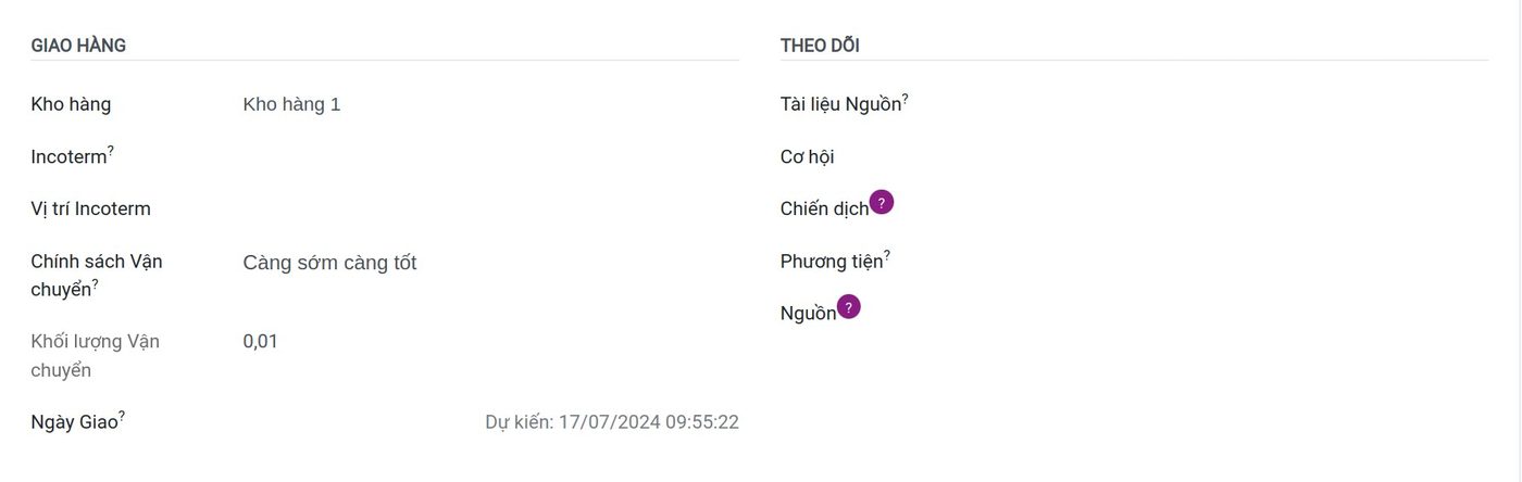Ngày Giao trên đơn bán trong Viindoo, độ chi tiết dữ liệu cho cam kết giao hàng Ngày Giao trên đơn bán trong Viindoo, độ chi tiết dữ liệu cho cam kết giao hàng