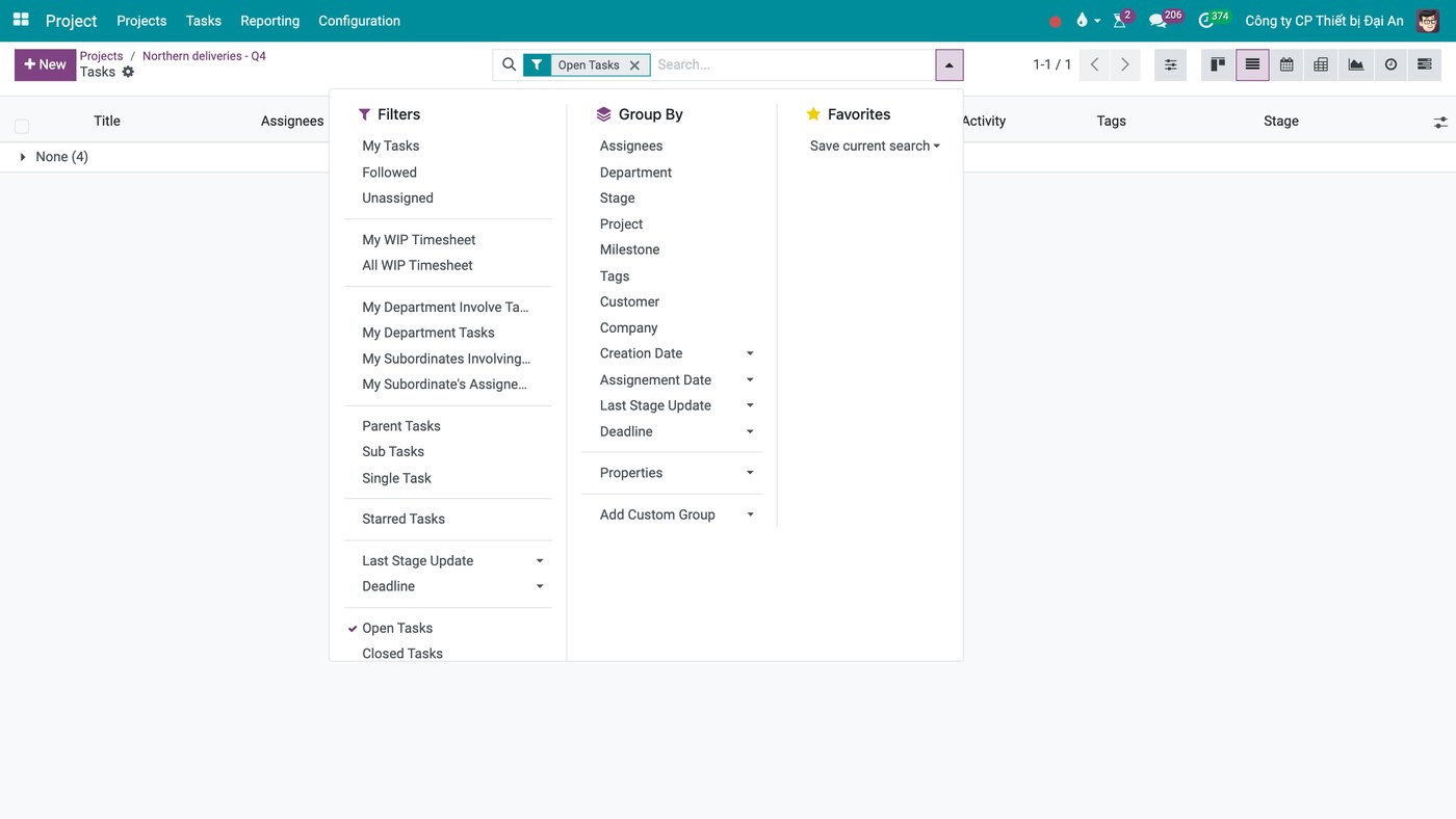 The Unassigned filter in the Viindoo task list, which a chat group cannot produce