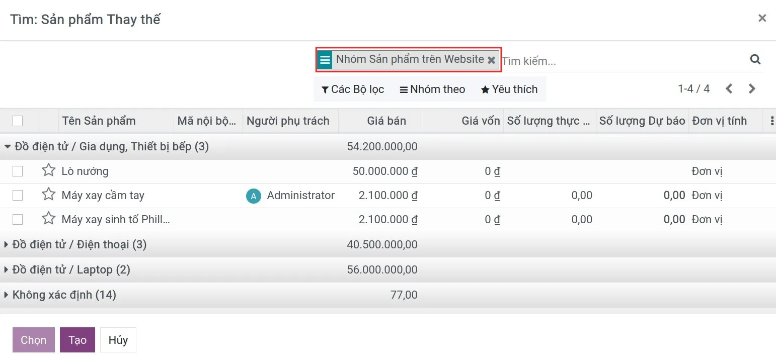 Cách tạo danh mục sản phẩm